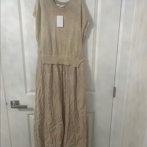 Beige Knit Top Dress
